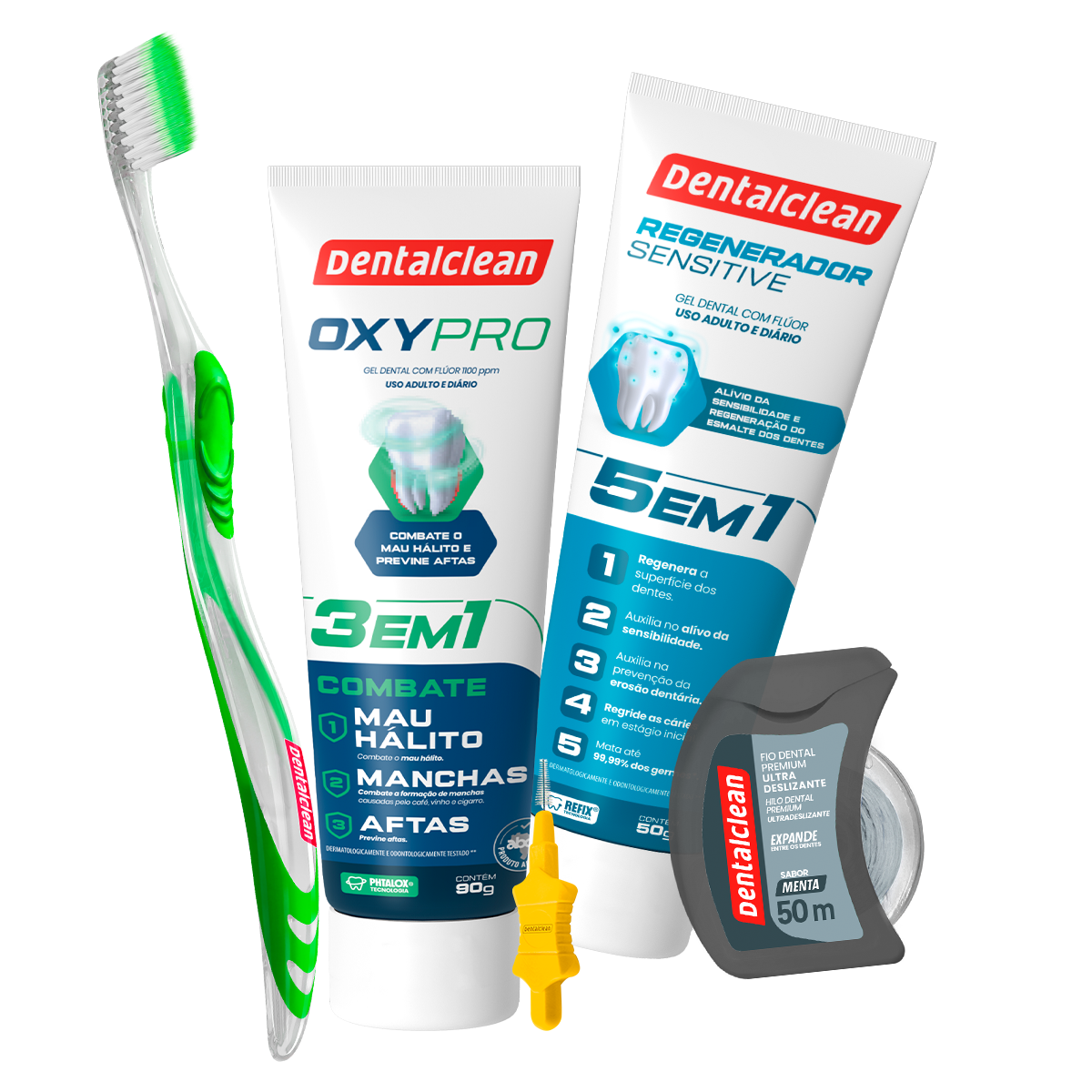 Produtos Dentalclean para higiene bucal